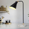 Industrial Adjustable Desk Lamp with Marble Base – Black (21”)